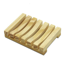 Load image into Gallery viewer, Wooden Natural Bamboo Soap Dishes Tray Holder Storage Soap Rack Plate Box Container Portable Bathroom Soap Dish Storage Box
